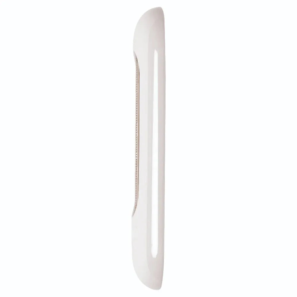 White LUMA baby care bath thermometer showing a digital display for safe water temperature monitoring.