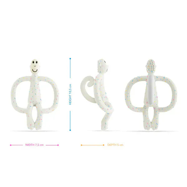 Matchstick Monkey Baby Care Teething Toy and Gel Applicator - Confetti Cream