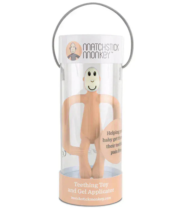 Matchstick Monkey Baby Care Teething Toy and Gel Applicator - Peach