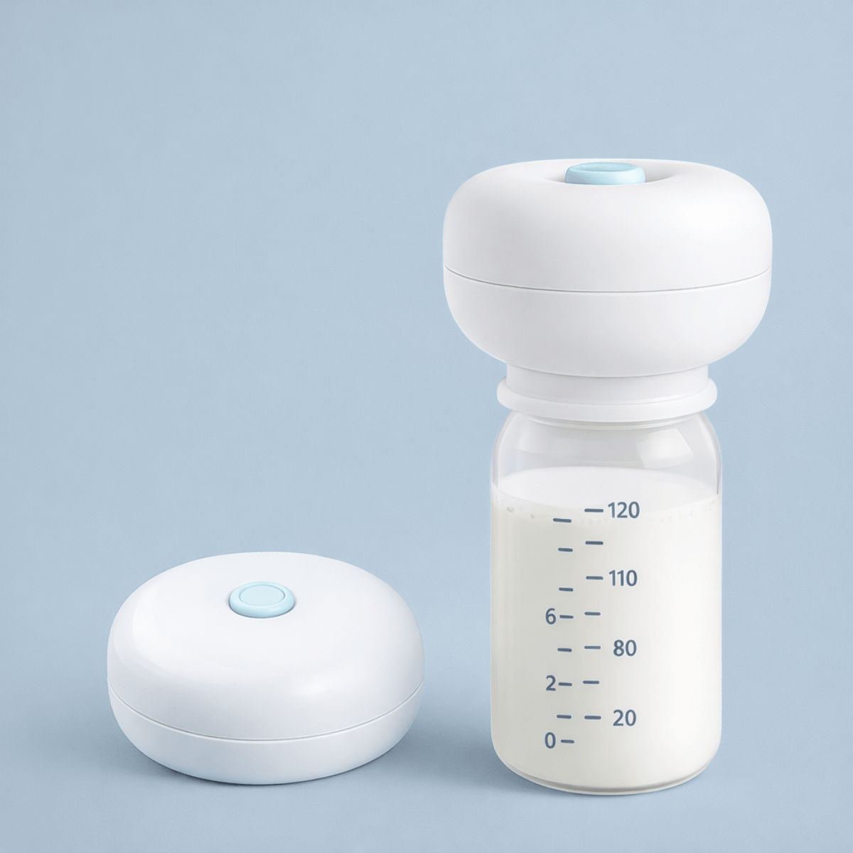 Med-E-Scan L'il AirAway Milk Air Remover for Gas Relief, baby care device with soft silicone nipple and venting system for comfort.
