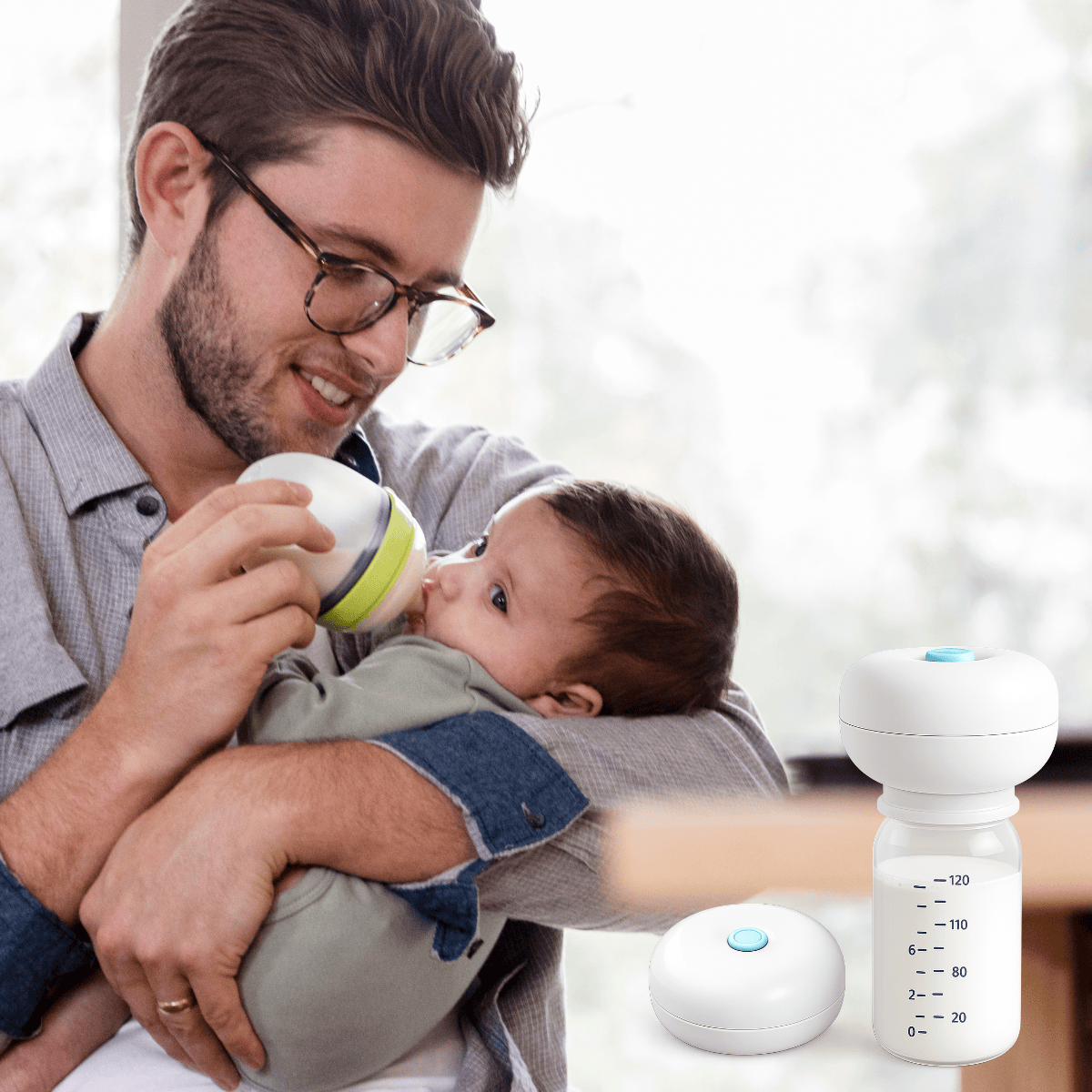 Med-E-Scan L'il AirAway Milk Air Remover for Baby Gas Relief, small device for soothing infant's digestive discomfort.