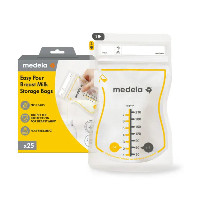 Medela Accessory Feeding Easy Pour Breast Milk Storage Bags 25pk
