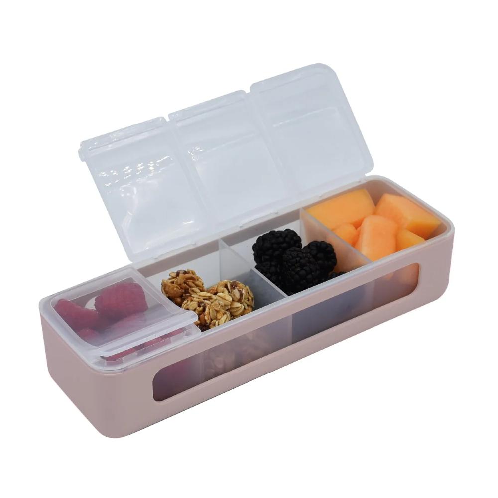 Melii Accessory Feeding Luxe Pink 4 Compartment Snackle Box