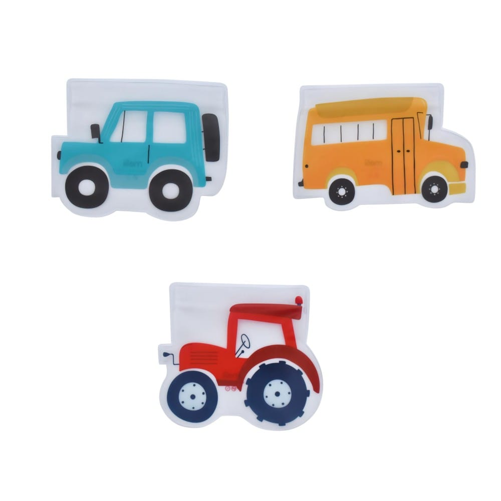 Melii Accessory Feeding Truck/Tractor/Bus PEVA Reusable Snack Bags 6pk