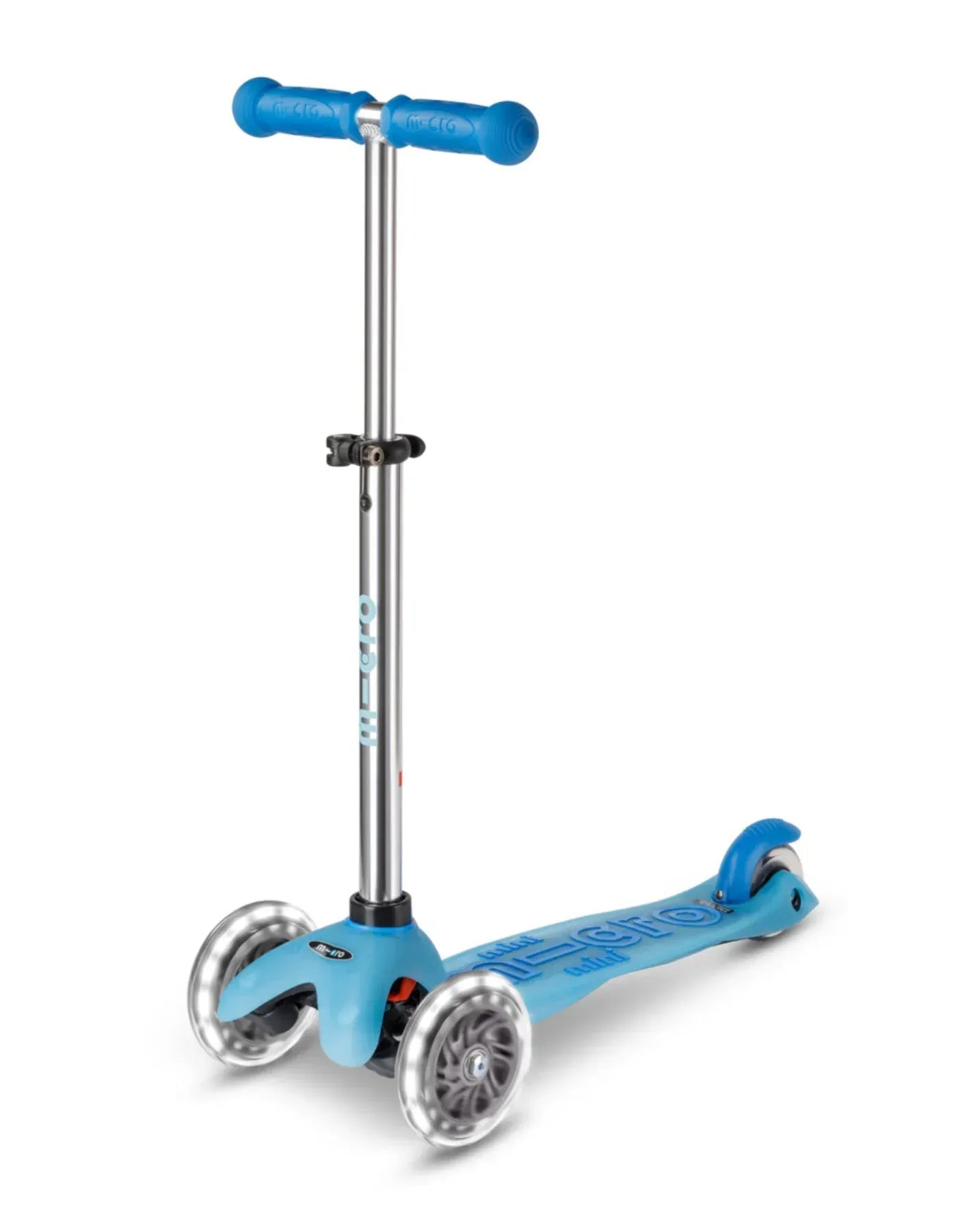Micro Toys Arctic Blue Micro Mini Deluxe Glow LED 3 Wheel Scooter