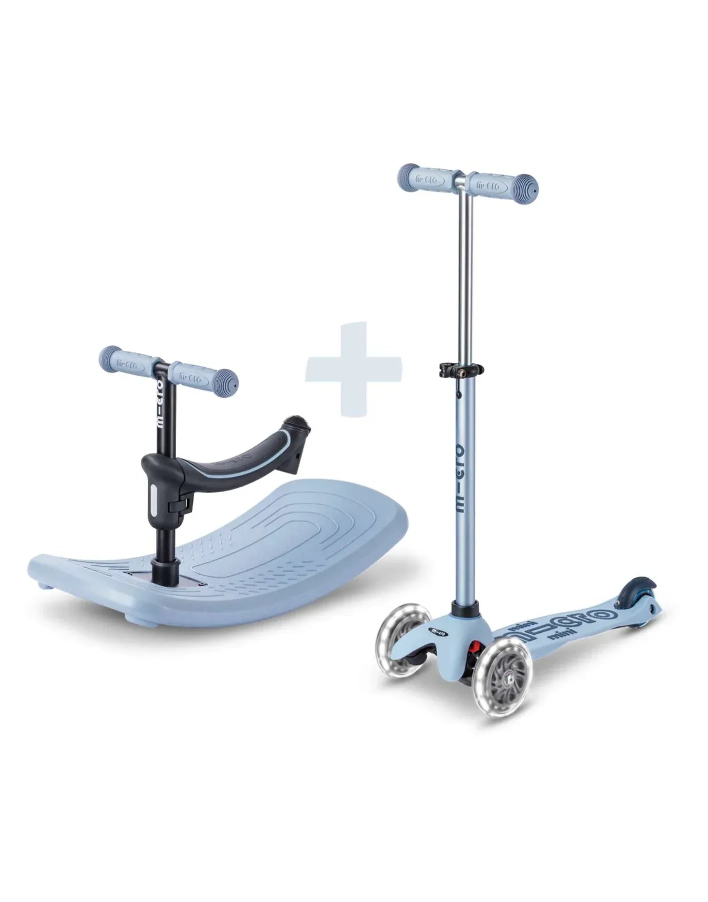 Micro Toys Ocean Slate Micro Rock & Go Mini Deluxe LED 3 Wheel Scooter