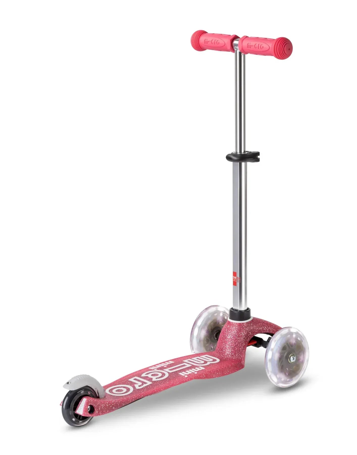 Micro Toys Pink Micro Mini Deluxe Glitter LED 3 Wheel Scooter