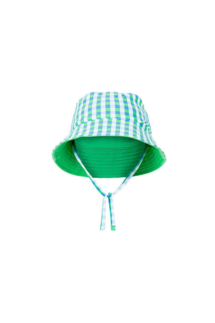 Milky Accessories Hats Blue Gingham Swim Hat