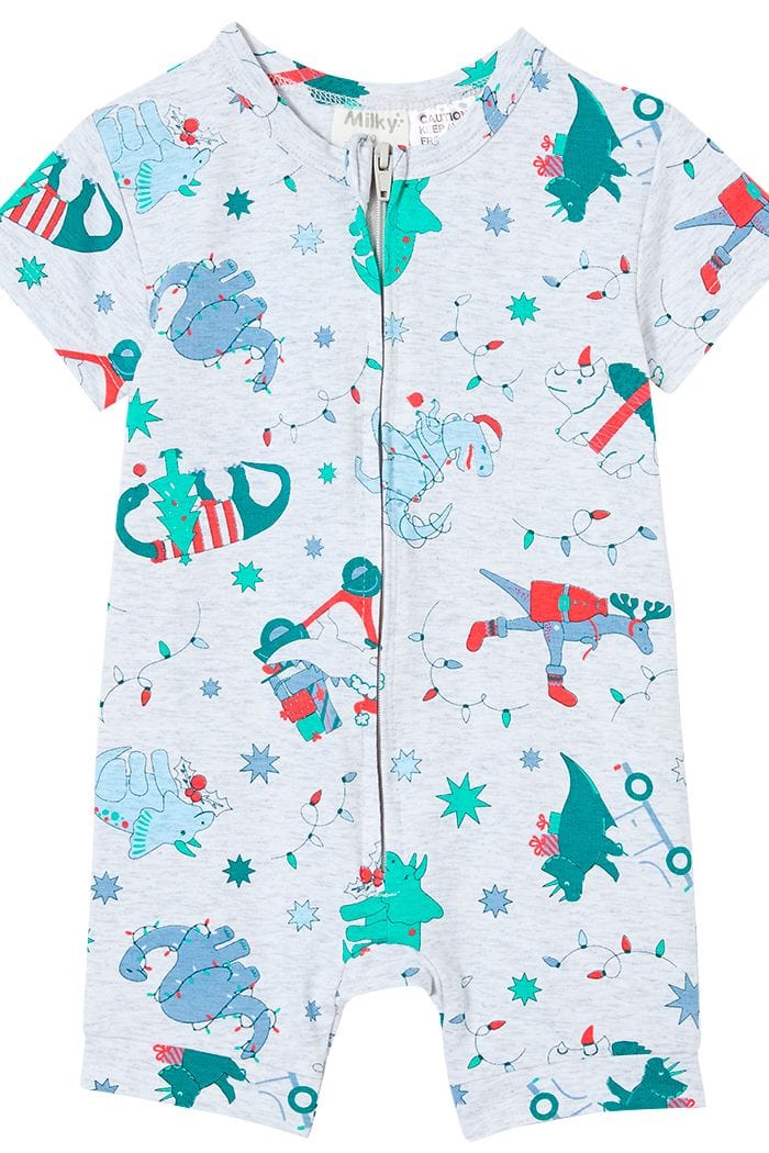 Milky Boys All In Ones Christmas Zip Romper