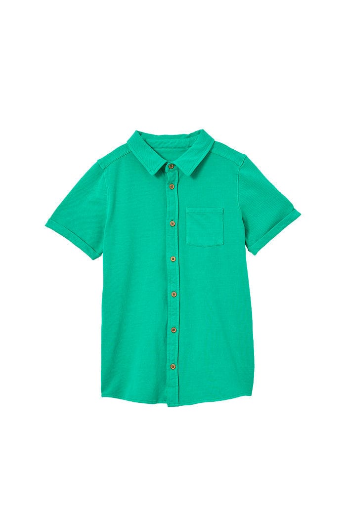 Milky Boys Tops Apple Green Pique Shirt