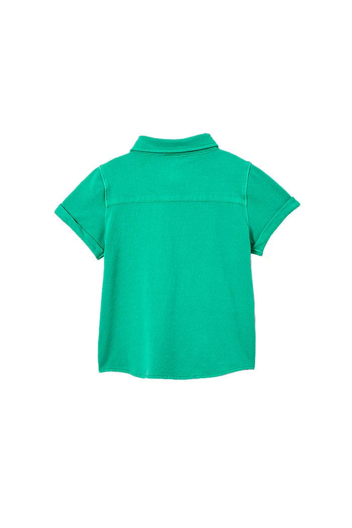 Milky Boys Tops Apple Green Pique Shirt