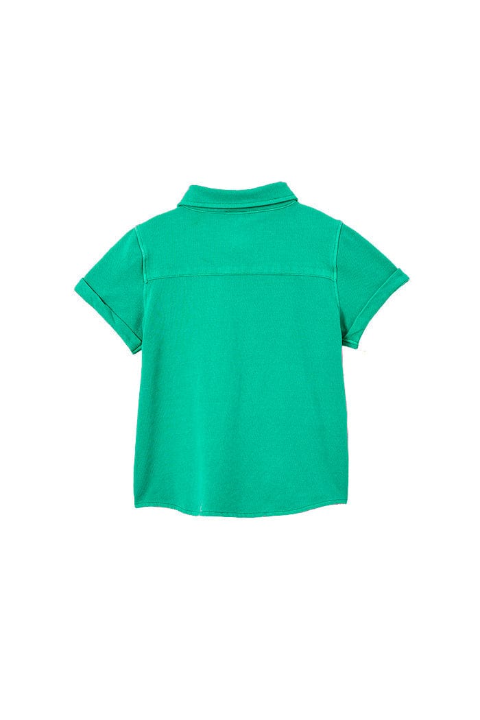 Milky Boys Tops Apple Green Pique Shirt