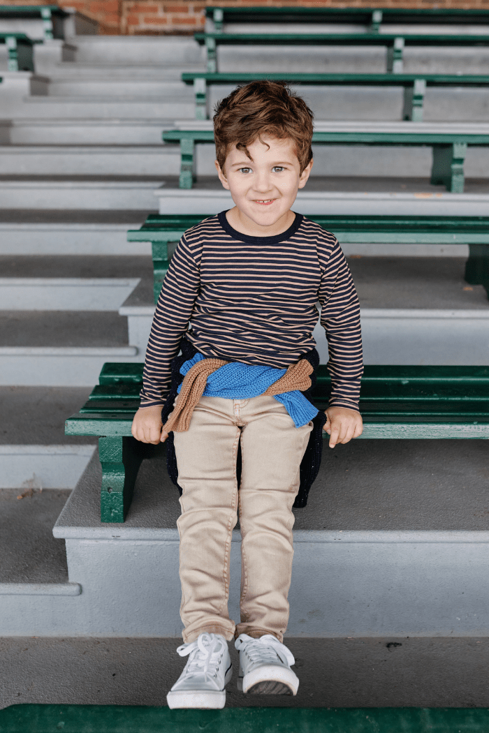 Milky Boys Tops Navy Stripe Tee