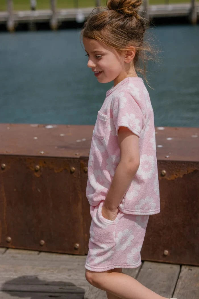 Milky Girls All In One Floral Terry Towelling Set