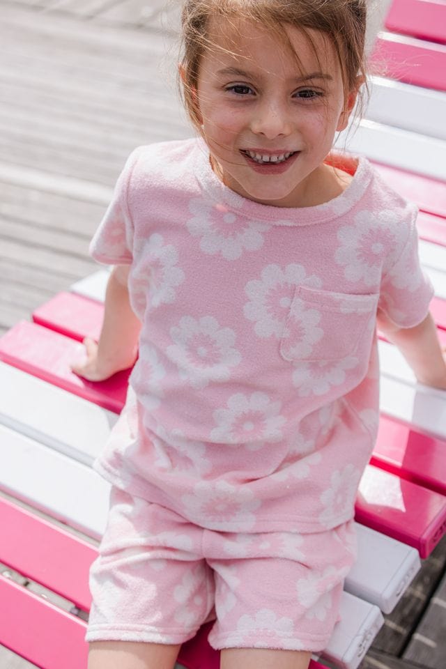 Milky Girls All In One Floral Terry Towelling Set