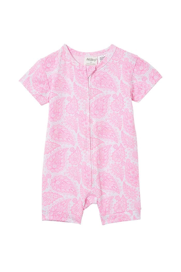 Milky Girls All In One Pink Paisley Romper