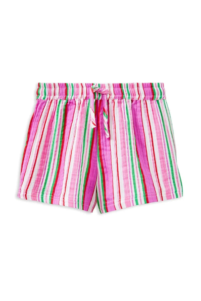 Milky Girls Bottoms 2Y Crinkle Stripe Short