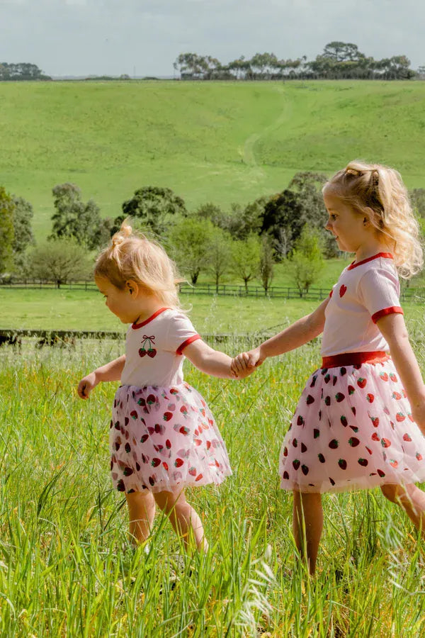 Milky Girls Dress Berry Tutu Dress