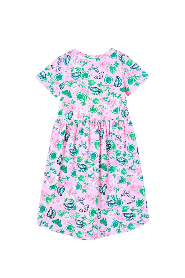 Milky Girls Dress Butterfly Hi-Lo Dress