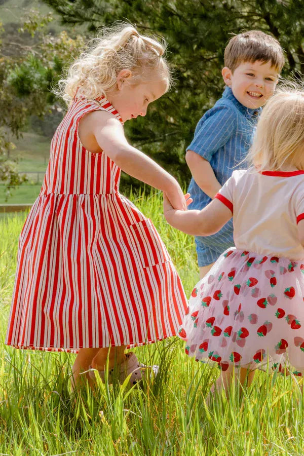Milky Girls Dress Candy Cane Stripe Dress
