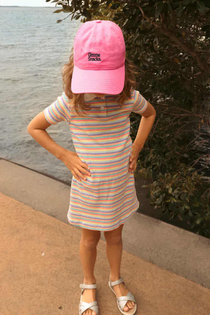 Milky Girls Dress Multi Stripe Rib Dress