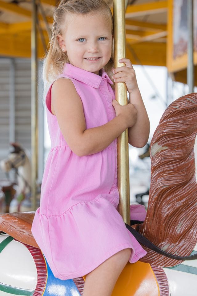 Milky Girls Dress Pink Twill Dress