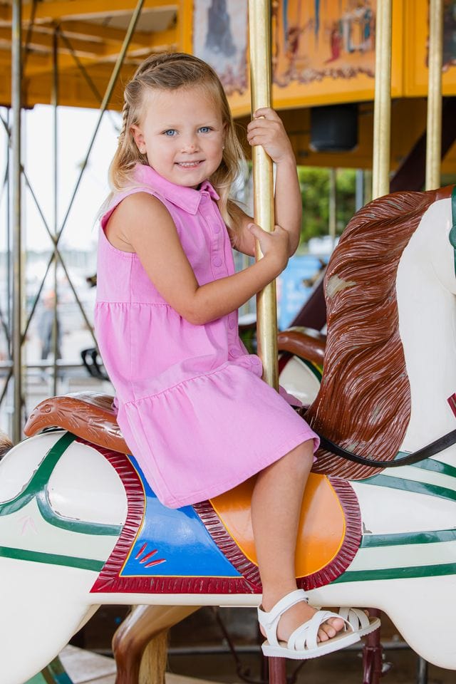 Milky Girls Dress Pink Twill Dress