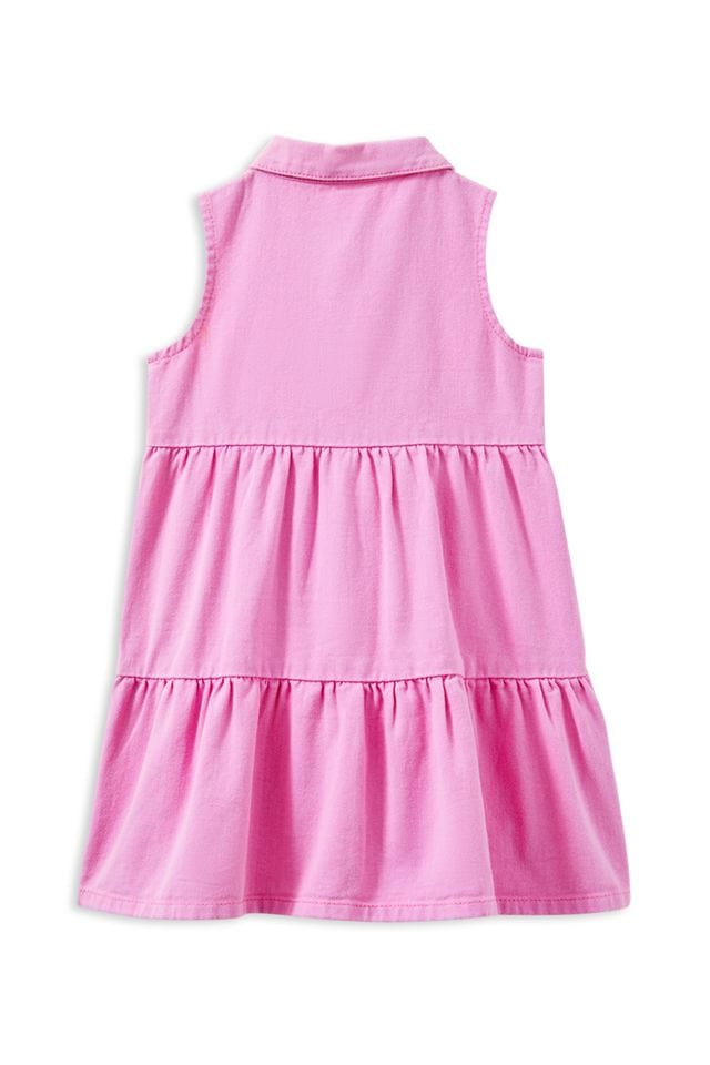 Milky Girls Dress Pink Twill Dress