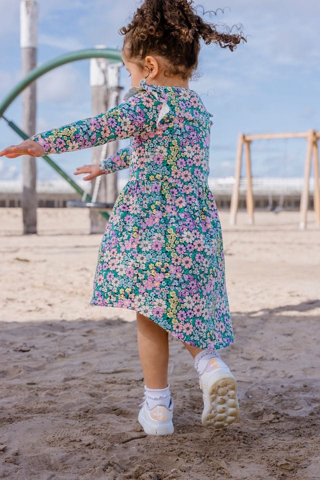 Milky Girls Dress Posie Patch Dress