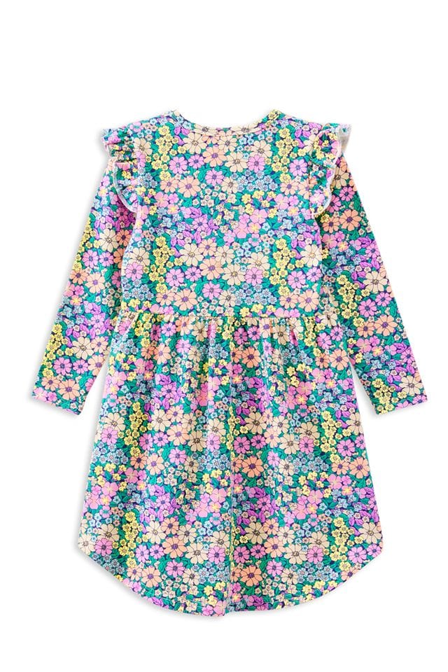 Milky Girls Dress Posie Patch Dress