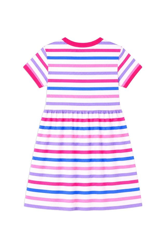 Milky Girls Dress Pretty Stripe Rib Dress