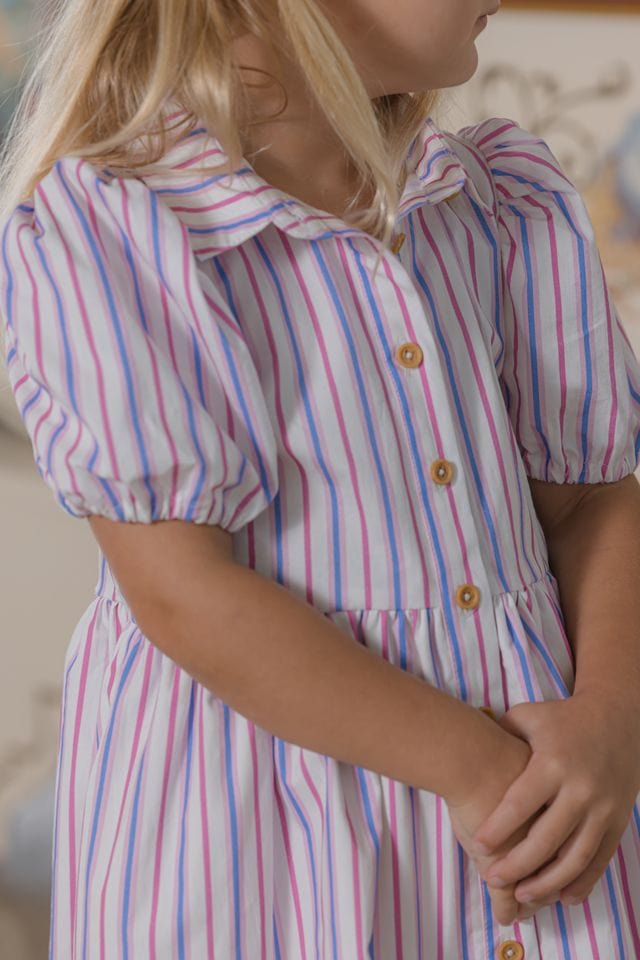 Milky Girls Dress Summer Stripe Dress