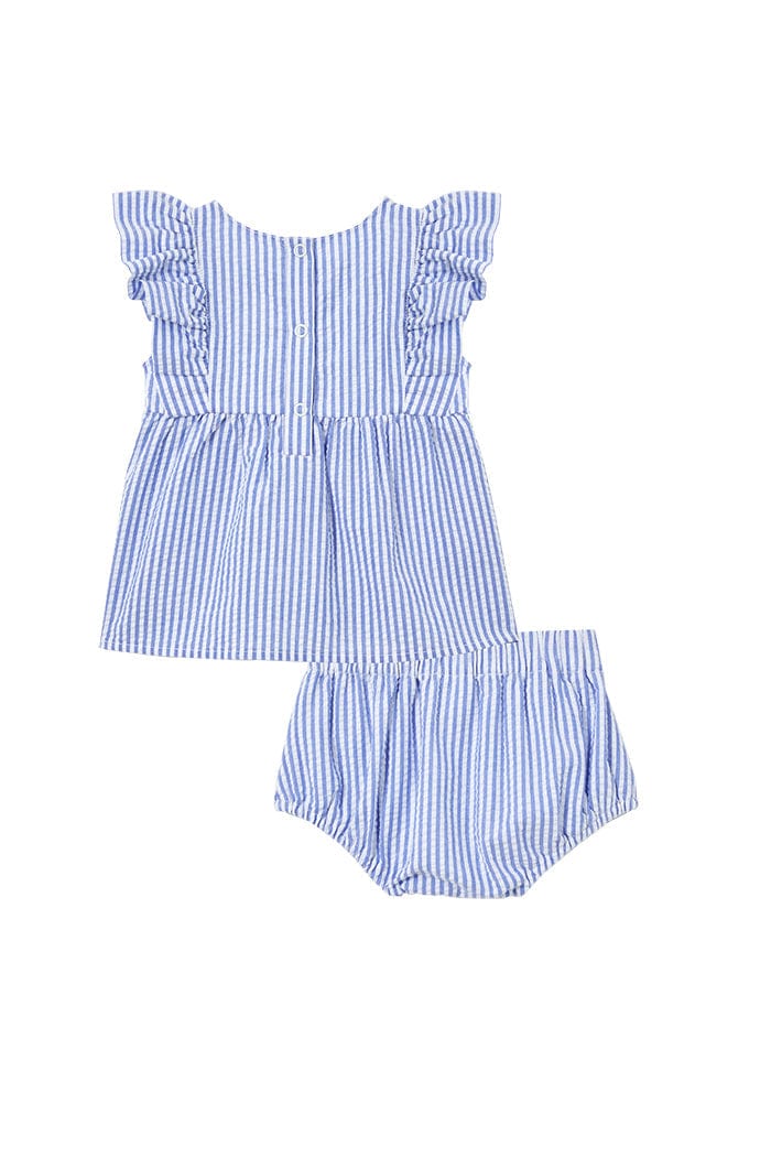 Milky Girls Dress Yacht Stripe Set