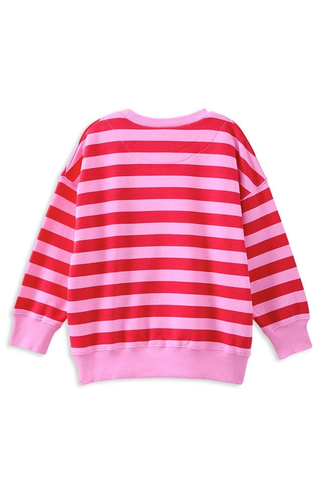 Milky Girls Jumper Cherry Stripe Sweat