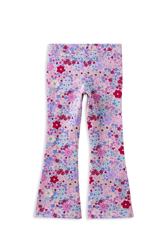 Milky Girls Pants Lilac Bloom Flared Legging