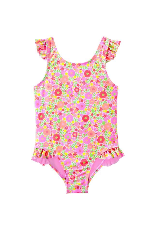 Milky Girls Swimwear 2Y Neon Bloom Swimsuit