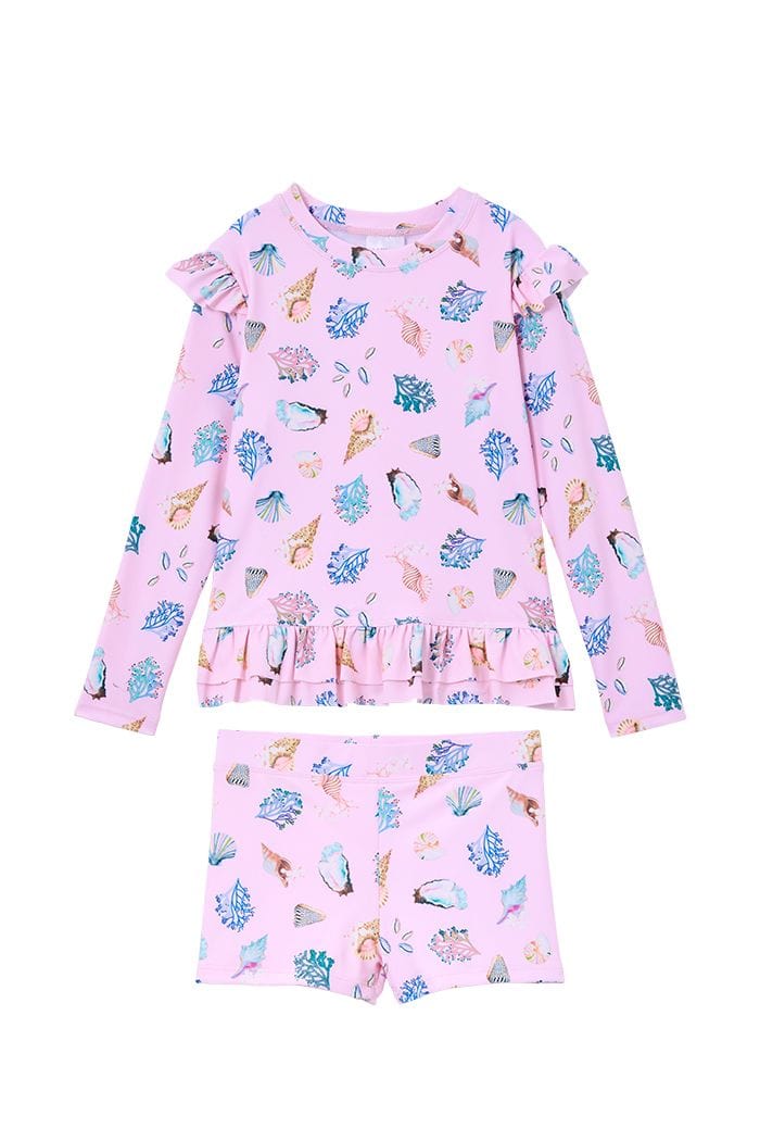 Milky Girls Swimwear Seashell Rash Set
