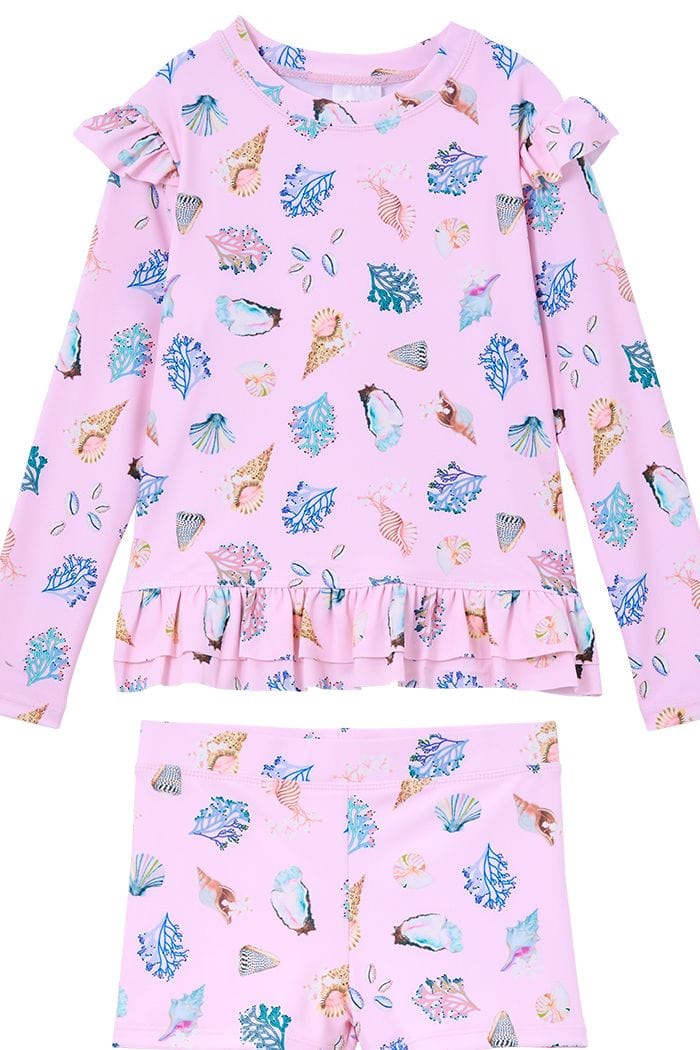 Milky Girls Swimwear Seashell Rash Set