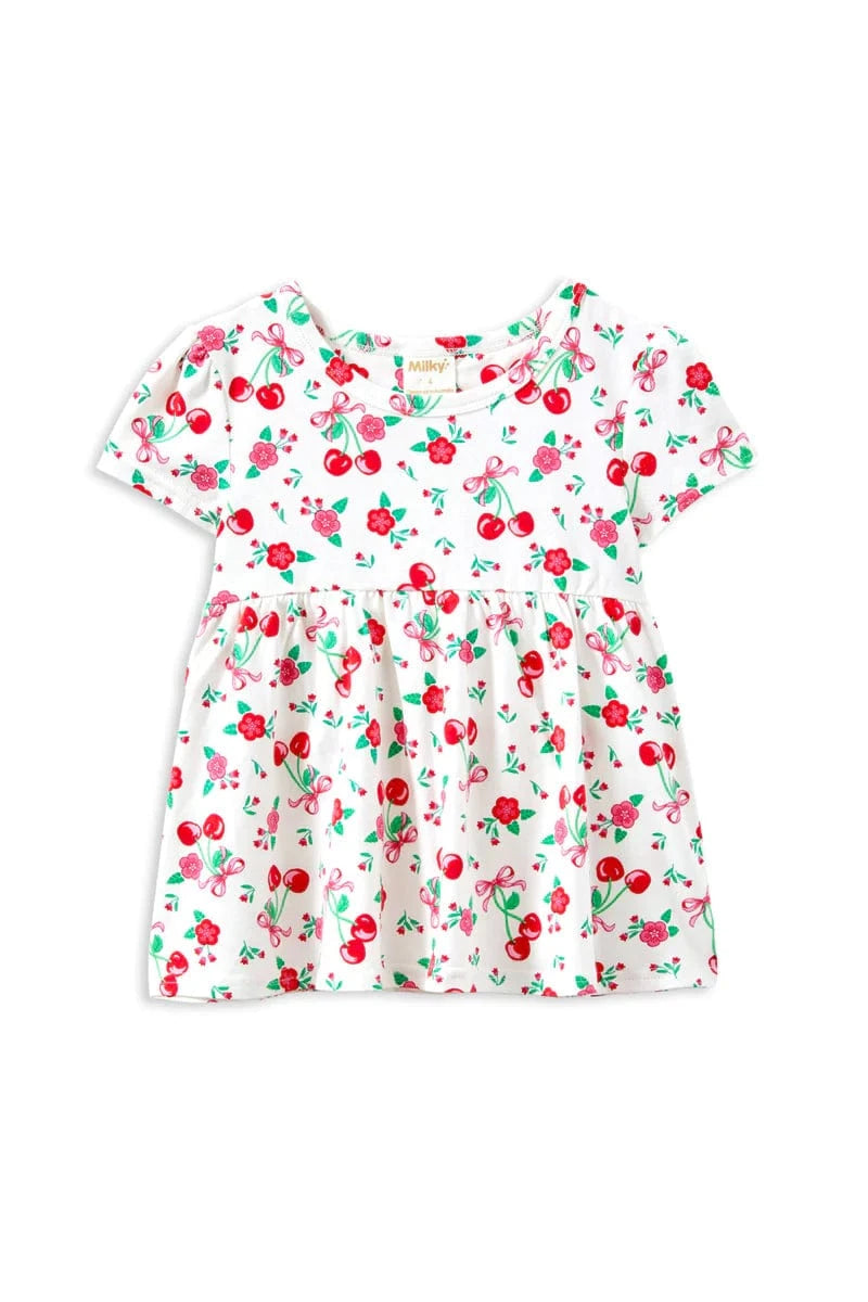 Milky Girls Tee 3-6M Sweet Cherry Swing Tee