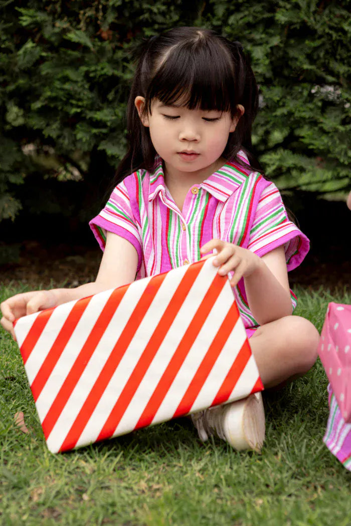 Milky Girls Tee Crinkle Stripe Shirt