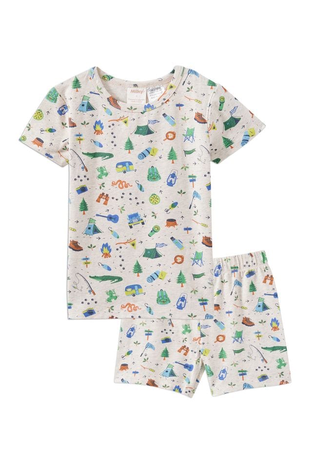 Milky Unisex Sleepware 2Y Camping PJs