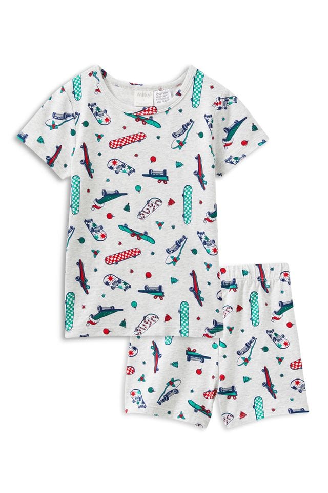 Milky Unisex Sleepware 2Y Christmas Skate PJs