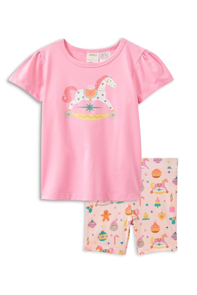 Milky Unisex Sleepware 2Y Rocking Horse PJs