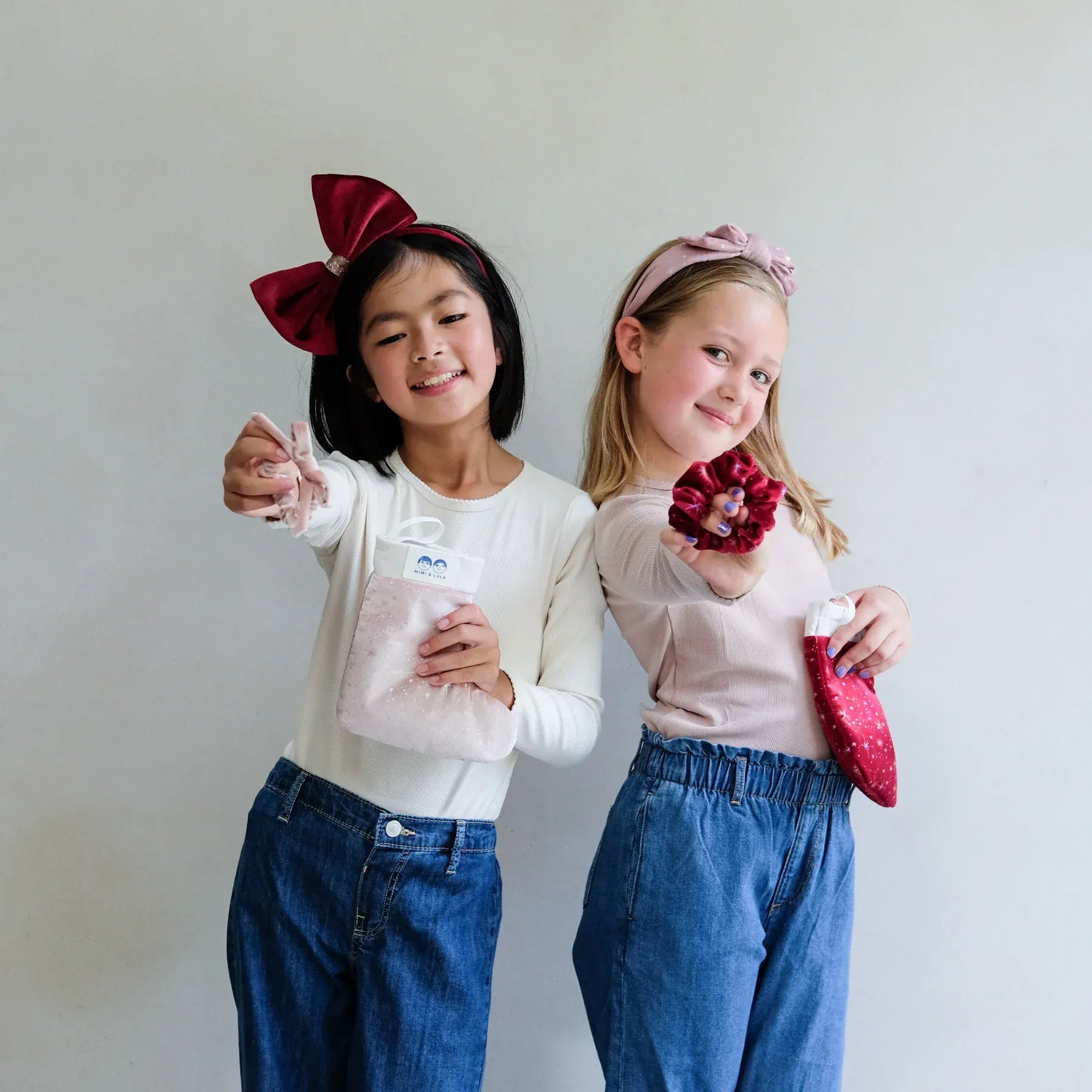 Mimi & Lula Accessory Hair Christmas Giant Velvet Bow Alice Headband