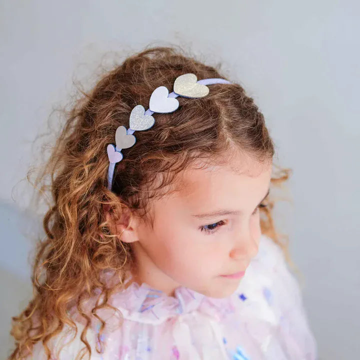 Mimi & Lula Accessory Hair Falling Heart Headband - Purple