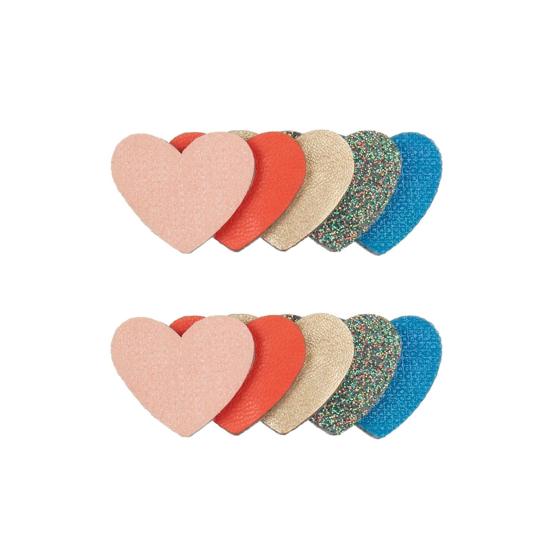 Mimi & Lula Accessory Hair Retro Rainbow Layered Heart Clips