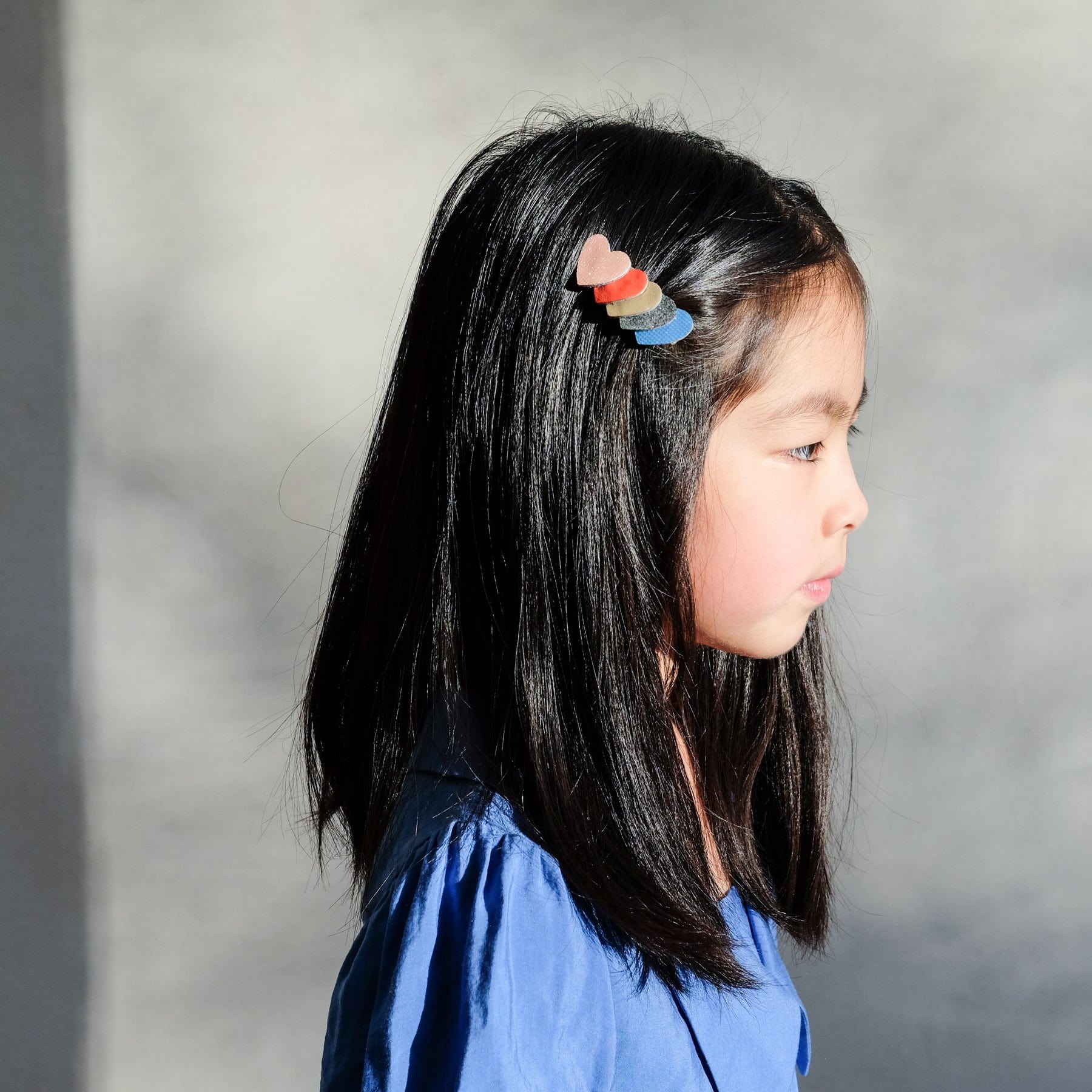 Mimi & Lula Accessory Hair Retro Rainbow Layered Heart Clips