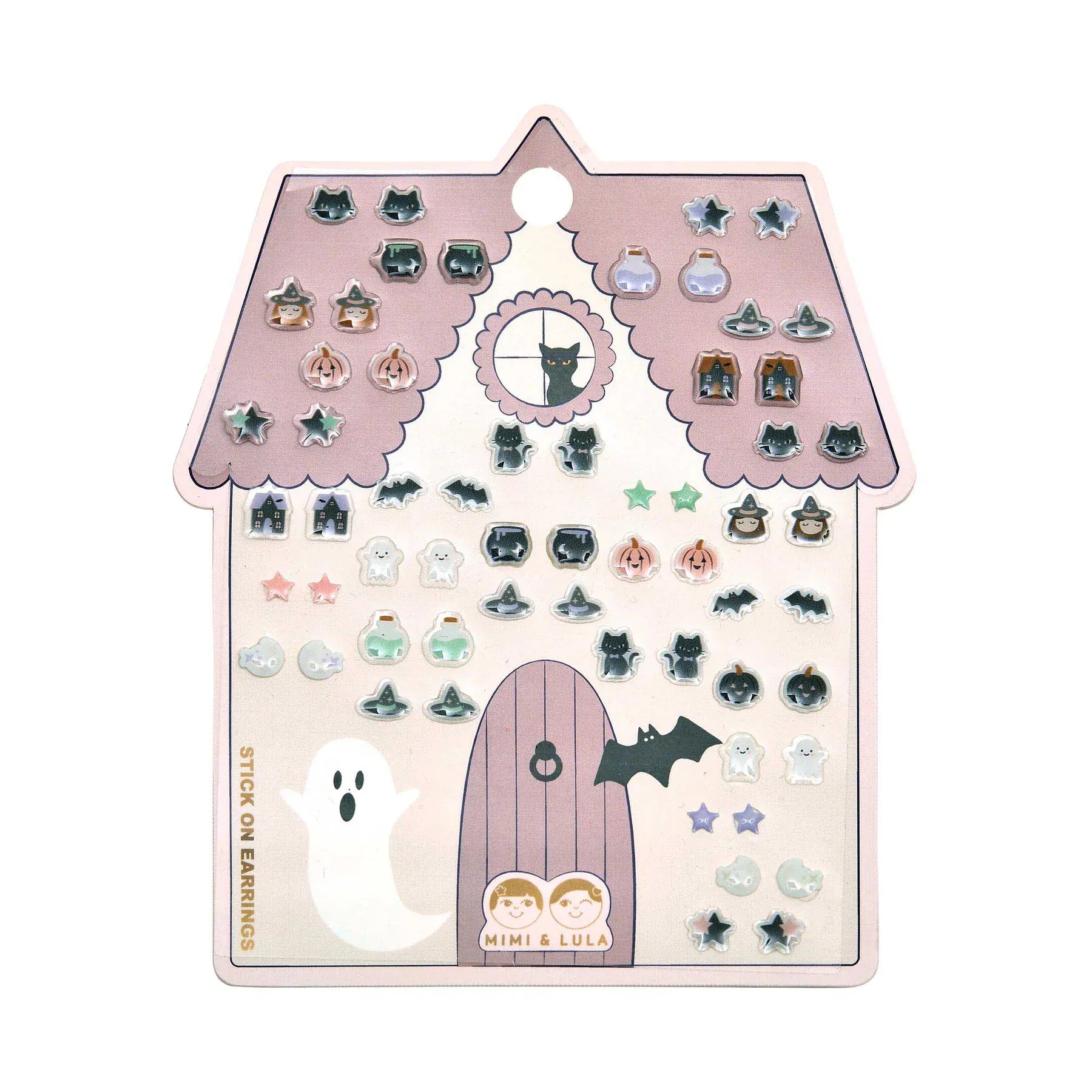 Mimi & Lula Girls Accessory Haunted House Stick On Earrings