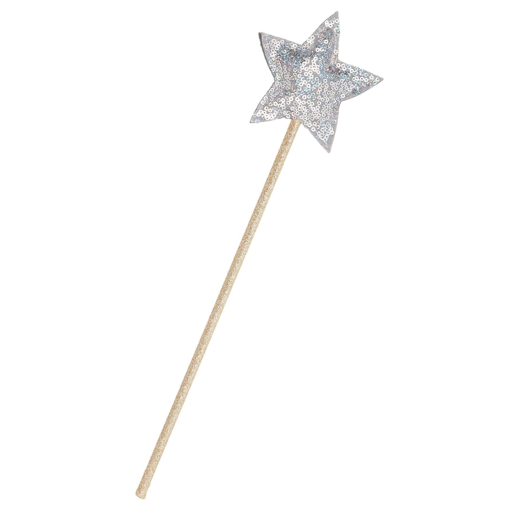 Mimi & Lula Girls Accessory Sequin Silver Wand