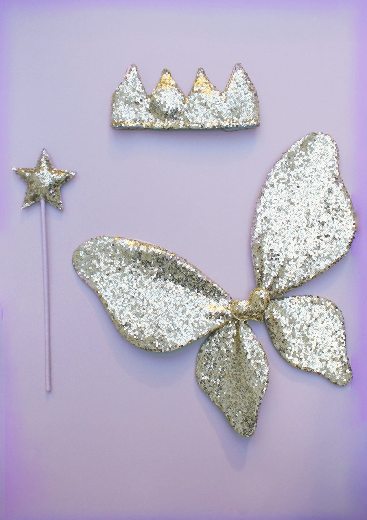 Mimi & Lula Girls Accessory Sparkle Sequin Wings - Gold